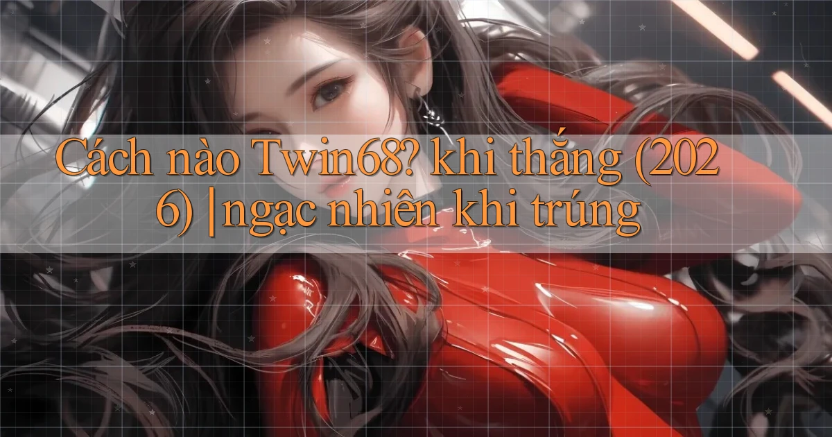 Cách nào Twin68 khi thắng (2026) ngạc nhiên khi trúng